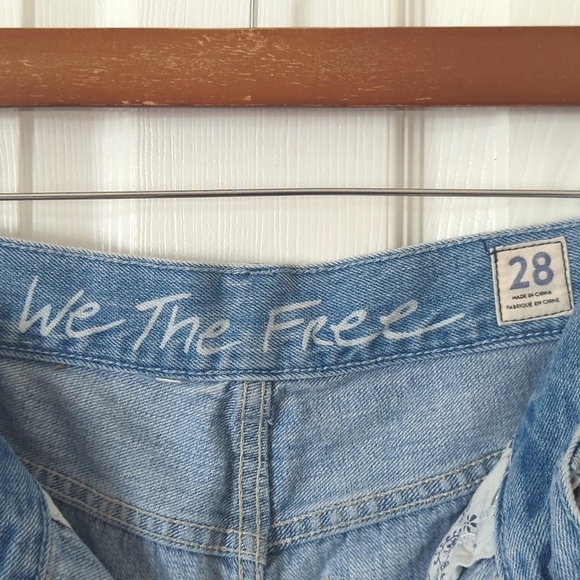 We The Free Blossom Rigid Light Wash High Waisted Button Fly Skinny Jeans 28 - Picture 8 of 15